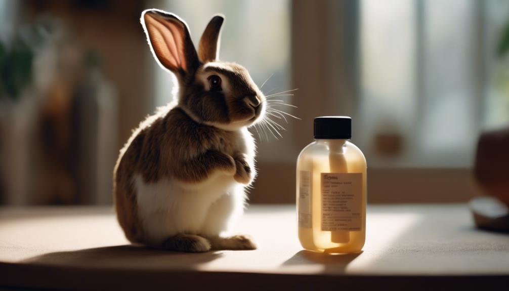 lotion scaring rabbit away