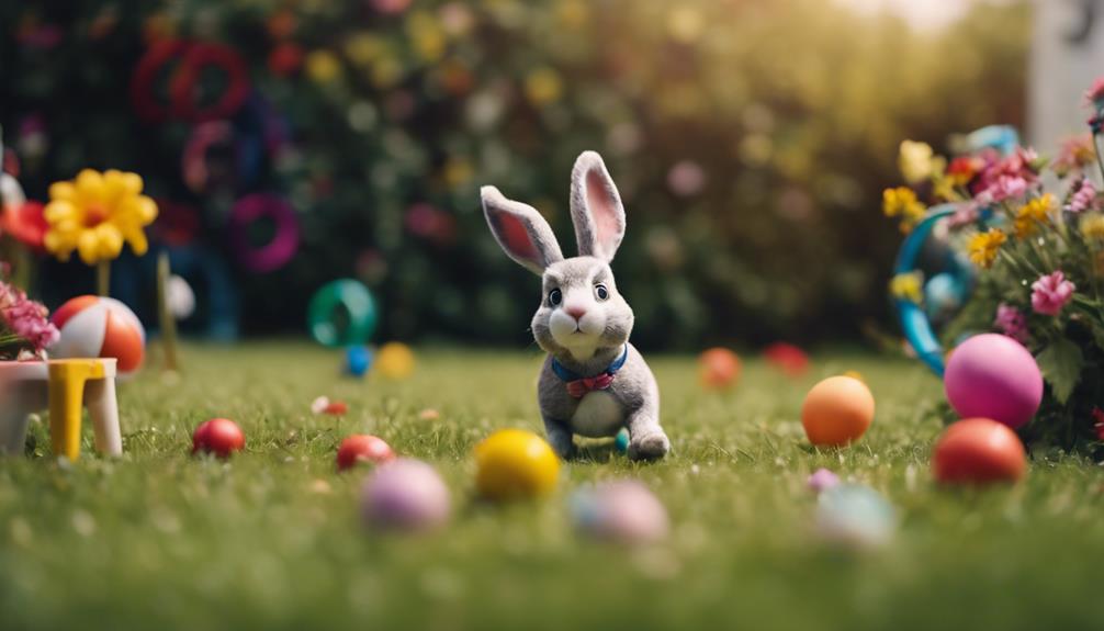 rabbit running in circles