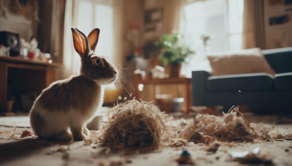 sudden destructive behavior rabbit