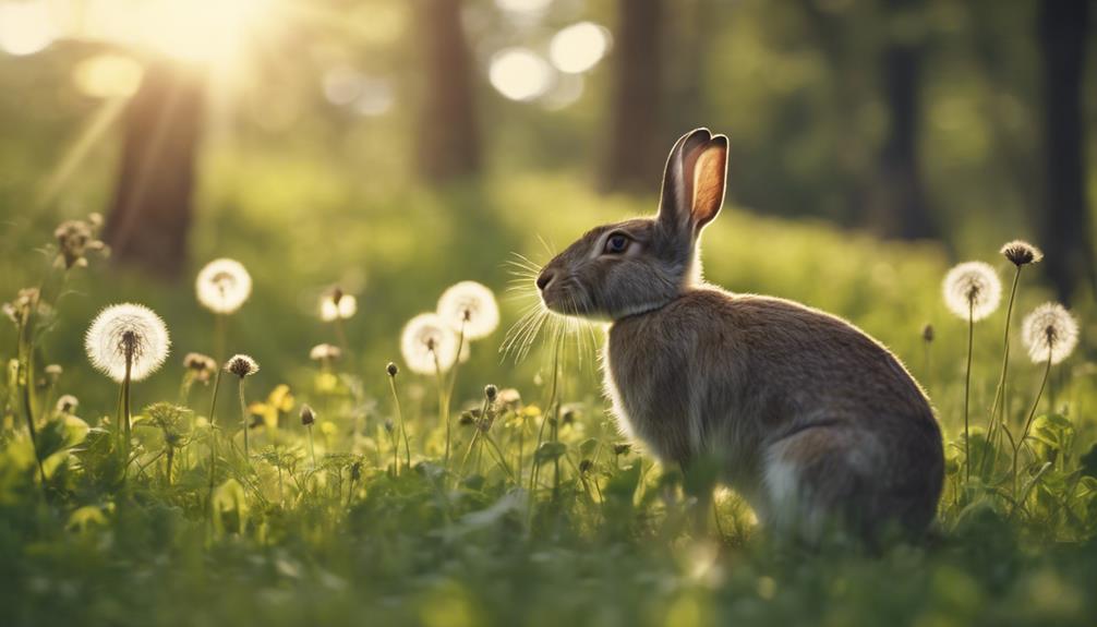 wild rabbits eat plants
